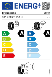 Bridgestone Turanza 6 285/45 R22 110H Sommer