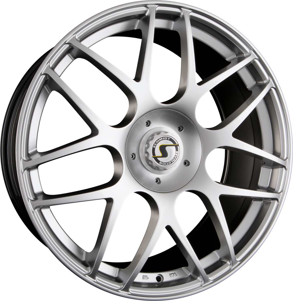 Schmidt REVOLUTION Gambit Highgloss Silber mit Centerlock Deckel Alufelge 9x21 Zoll ET21 LK 5x120 ML60 – Bild 2