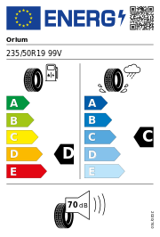 Orium 701 M+S 235/50 R19 99V Sommer – EU-Reifenlabel