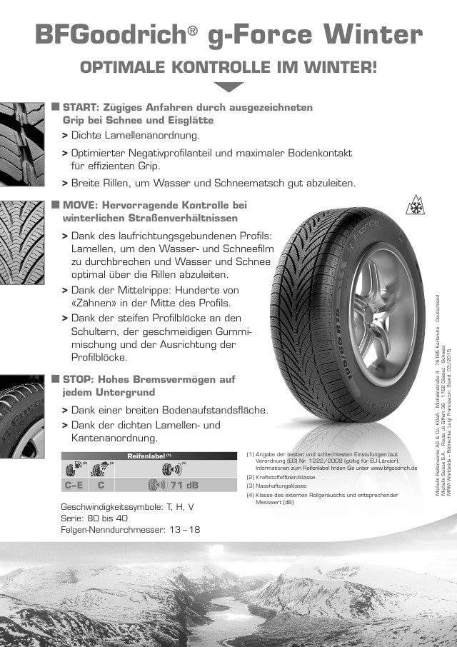BF Goodrich G Force Winter 3PMSF EL 205/45 R17 88V Winter – Bild 4