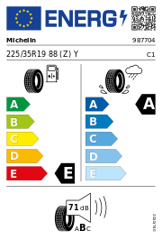Michelin Pilot Sport 4 S ZP XL 225/35 R19 88 (Z)Y Sommer – EU-Reifenlabel