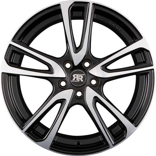 Racer Wave Gloss Black Machined Face Alufelge 7x17 Zoll ET42 LK 5x105 ML56.6