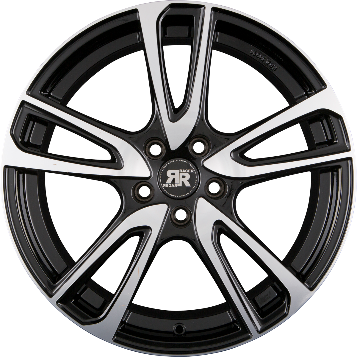 Racer Wave Gloss Black Machined Face Alufelge 7x17 Zoll ET42 LK 5x105 ML56.6