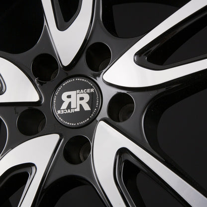 Racer Wave Gloss Black Machined Face Alufelge 7x17 Zoll ET42 LK 5x105 ML56.6 – Bild 4