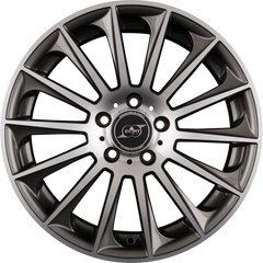 Infiny Stuttgart Gris Face Polie - Gun Metal Machined Face Alufelge 8.5x19 Zoll ET45 LK 5x112 ML66.6