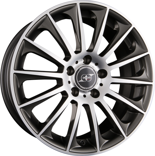 Infiny Stuttgart Gris Face Polie - Gun Metal Machined Face Alufelge 8.5x19 Zoll ET45 LK 5x112 ML66.6 – Bild 2