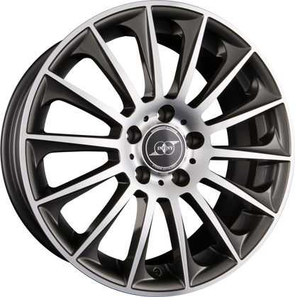 Infiny Stuttgart Gris Face Polie - Gun Metal Machined Face Alufelge 8.5x19 Zoll ET45 LK 5x112 ML66.6 – Bild 2