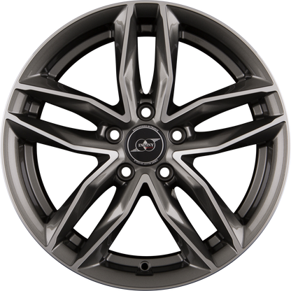 Infiny Wolfburg Gun Metal Machined Face Alufelge 7.5x17 Zoll ET35 LK 5x112 ML66.6