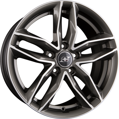 Infiny Wolfburg Gun Metal Machined Face Alufelge 7.5x17 Zoll ET35 LK 5x112 ML66.6 – Bild 2