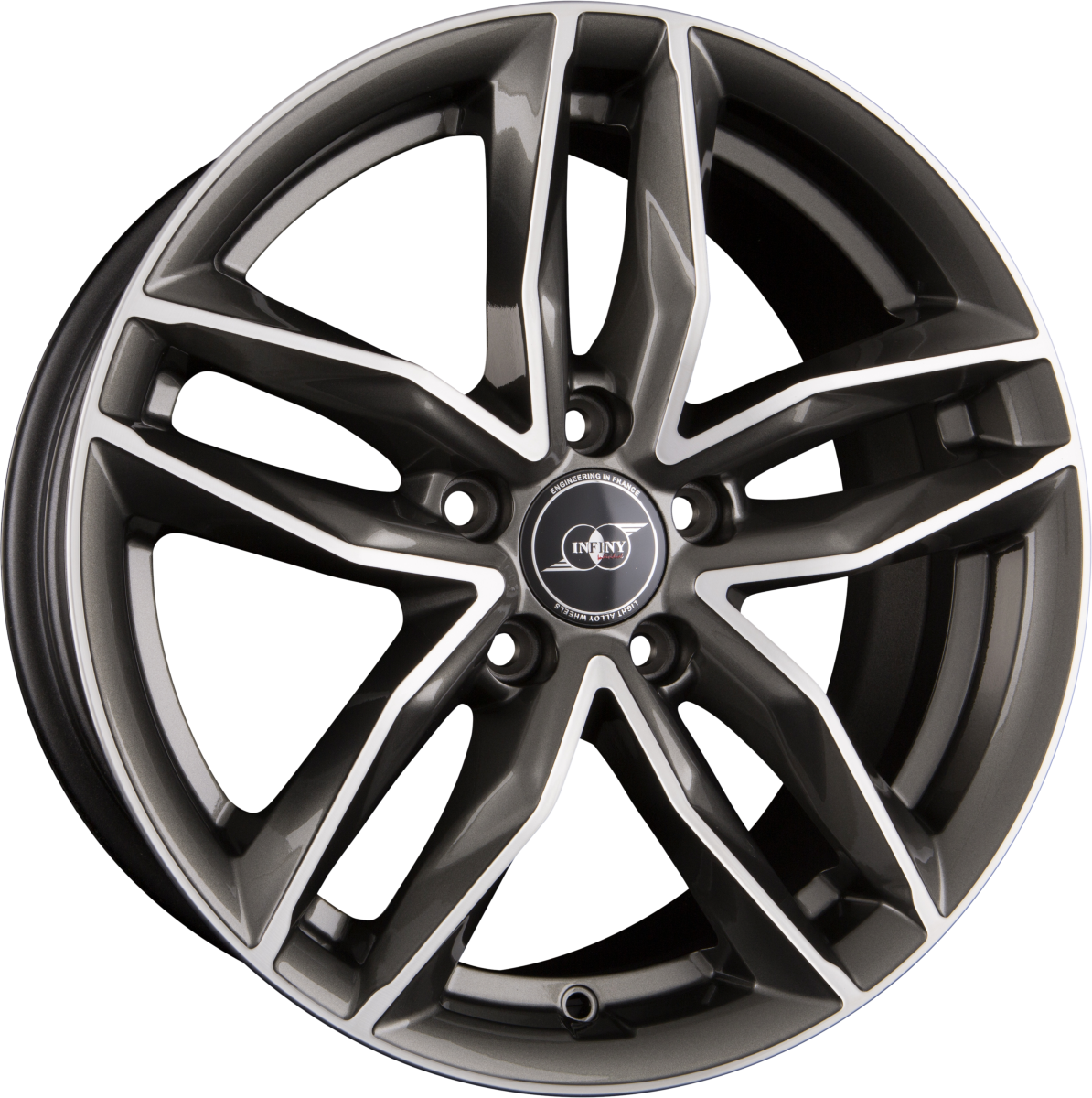 Infiny Wolfburg Gun Metal Machined Face Alufelge 8x18 Zoll ET35 LK 5x112 ML66.6 – Bild 2