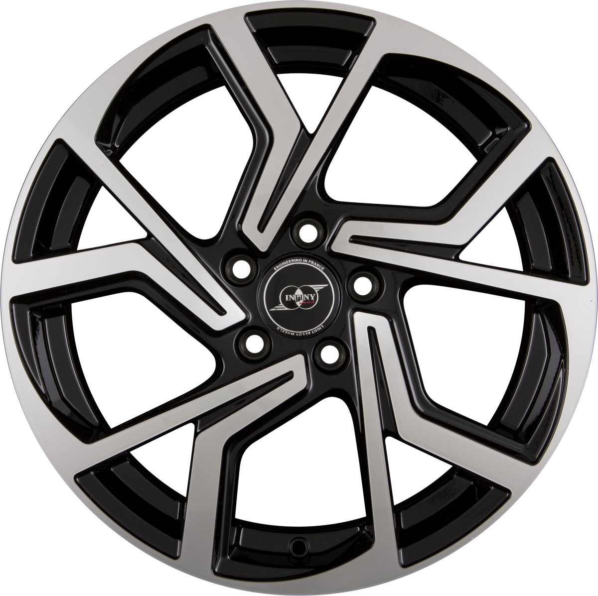 Infiny Essen Bright Black Machined Face Alufelge 7.5x18 Zoll ET51 LK 5x112 ML57.1