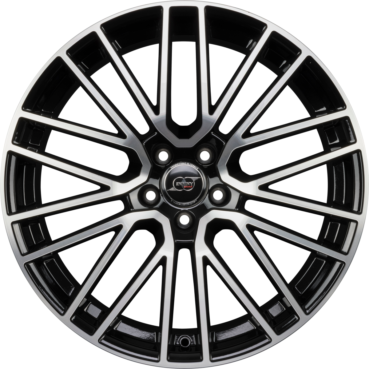 Infiny Zuffen Noir Brillant Face Polie - Bright Black Machined Alufelge 9x20 Zoll ET26 LK 5x112 ML66.6