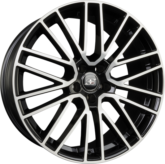 Infiny Zuffen Noir Brillant Face Polie - Bright Black Machined Alufelge 10x20 Zoll ET57 LK 5x130 ML71.6