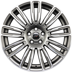 Infiny Coventry Gris Face Polie - Gun Metal Machined Face Alufelge 9x20 Zoll ET45 LK 5x108 ML67.1