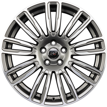 Infiny Coventry Gris Face Polie - Gun Metal Machined Face Alufelge 9x20 Zoll ET45 LK 5x108 ML67.1