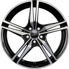 Infiny Goteborg Noir Brillant Face Polie - Bright Black Machined Alufelge 8x18 Zoll ET42 LK 5x108 ML63.4