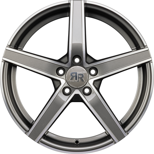 Racer Artic Evo Gris Face Polie - Gun Machined Face Alufelge 7x17 Zoll ET25 LK 4x108 ML65.1