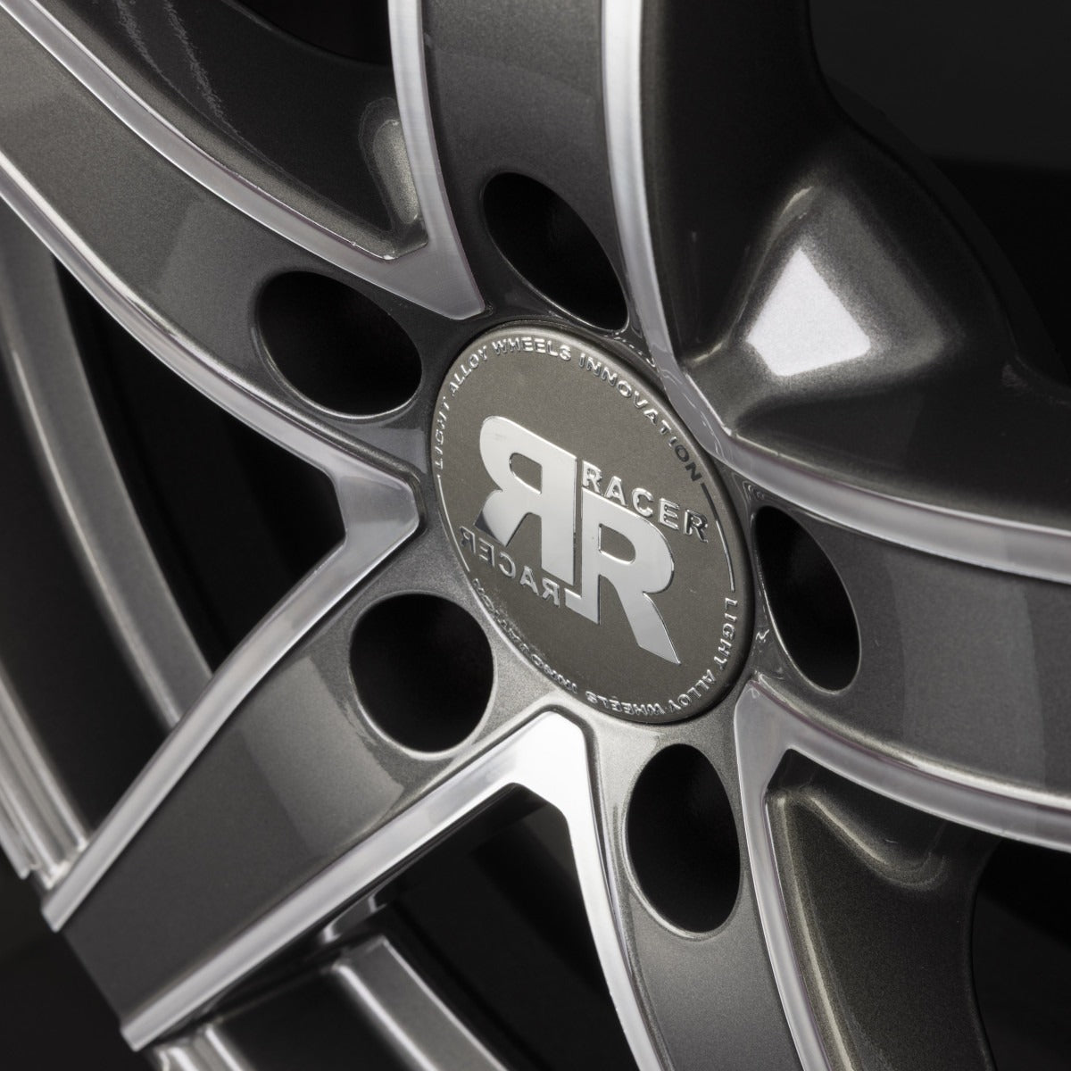 Racer Artic Evo Gris Face Polie - Gun Machined Face Alufelge 7x17 Zoll ET25 LK 4x108 ML65.1 – Bild 3