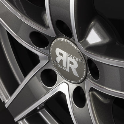 Racer Artic Evo Gris Face Polie - Gun Machined Face Alufelge 7x17 Zoll ET25 LK 4x108 ML65.1 – Bild 3