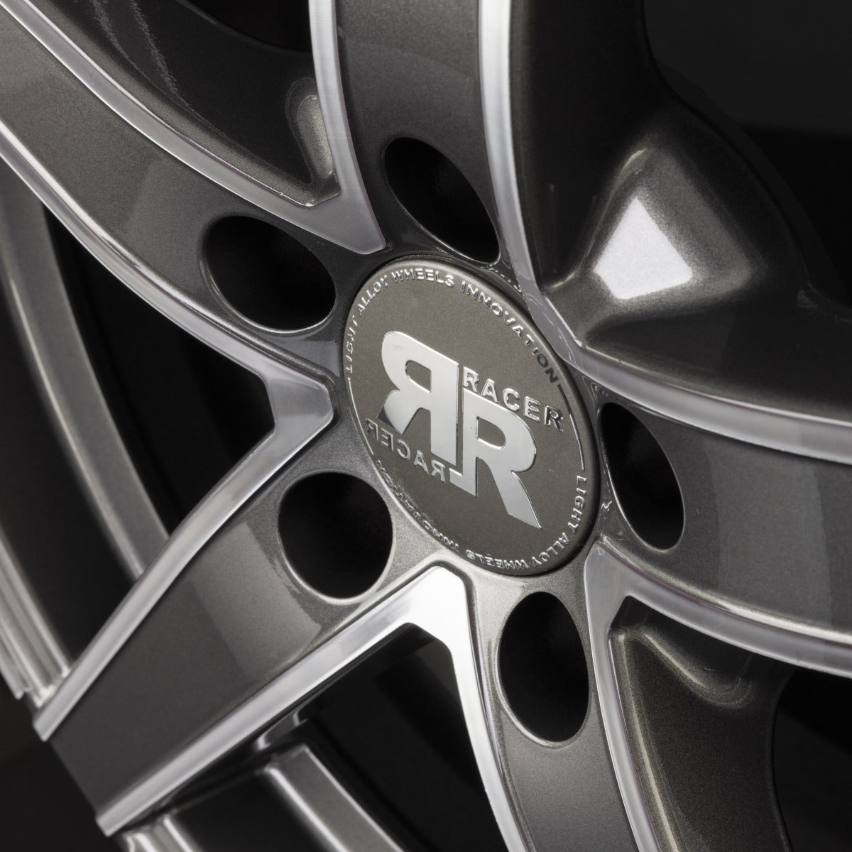Racer Artic Evo Gris Face Polie - Gun Machined Face Alufelge 7x17 Zoll ET42 LK 5x108 ML67.1 – Bild 3