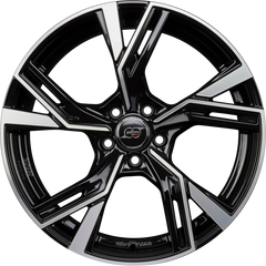 Infiny Stadt Individual Noir Brillant Face Polie - Bright Black Machined Alufelge 7.5x17 Zoll ET36 LK 5x112 ML66.6