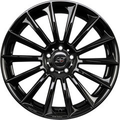 Infiny Stuttgart Noir Brillant - Bright Black Alufelge 7.5x17 Zoll ET45 LK 5x112 ML66.6