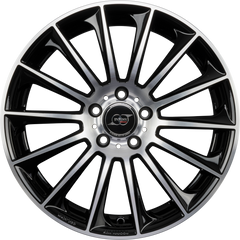 Infiny Stuttgart Noir Brillant Face Polie - Bright Black Machined Alufelge 8.5x19 Zoll ET32 LK 5x112 ML66.6