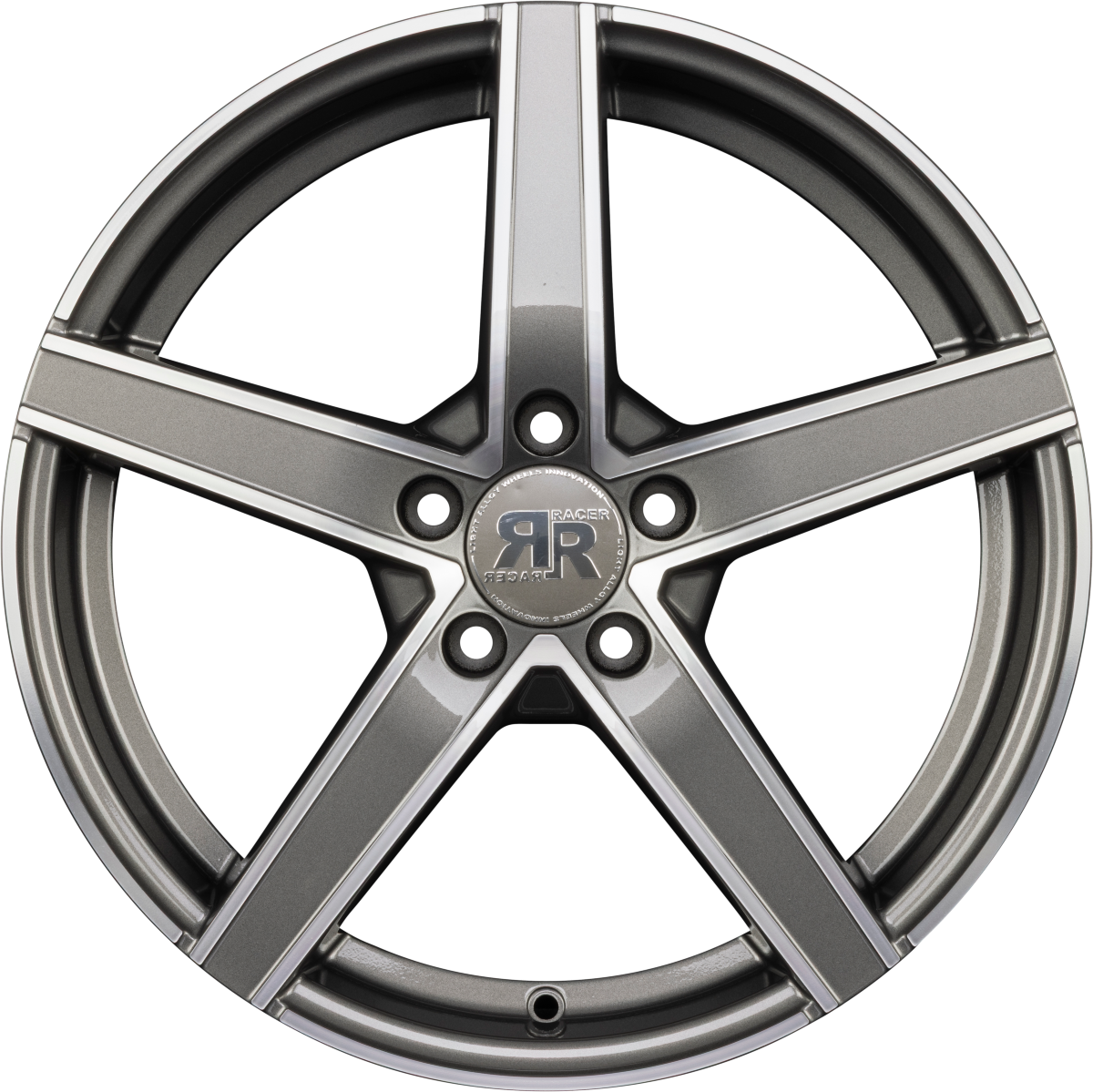 Racer Artic Evo Gris Face Polie - Gun Machined Face Alufelge 7x17 Zoll ET37 LK 4x100