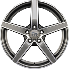 Racer Artic Evo Gris Face Polie - Gun Machined Face Alufelge 7x17 Zoll ET37 LK 4x100