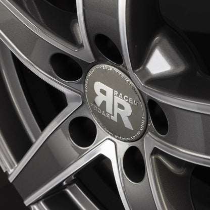 Racer Artic Evo Gris Face Polie - Gun Machined Face Alufelge 7x17 Zoll ET37 LK 4x100 – Bild 3
