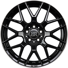 Racer Drifter Noir Brillant Bord Polie-Bright Black Lip Machined Alufelge 7.5x17 Zoll ET35 LK 5x112 ML66.6