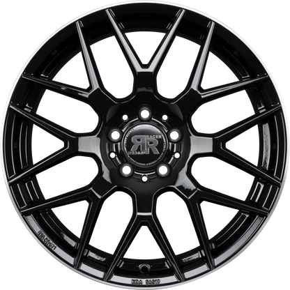 Racer Drifter Noir Brillant Bord Polie-Bright Black Lip Machined Alufelge 7.5x17 Zoll ET35 LK 5x112 ML66.6