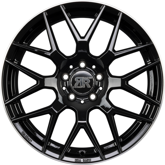 Racer Drifter Noir Brillant Bord Polie-Bright Black Lip Machined Alufelge 7.5x17 Zoll ET45 LK 5x112 ML66.6