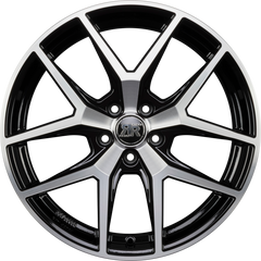 Racer Element Noir Brillant Face Polie - Bright Black Machined Alufelge 8x19 Zoll ET40 LK 5x114.3 ML67.1