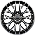 Racer Mygal Noir Brillant Face Polie - Bright Black Machined Alufelge 8x19 Zoll ET40 LK 5x114.3 ML67.1