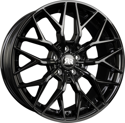 Racer Mygal Noir Brillant - Bright Black Alufelge 8x18 Zoll ET45 LK 5x112 ML67.1 – Bild 2