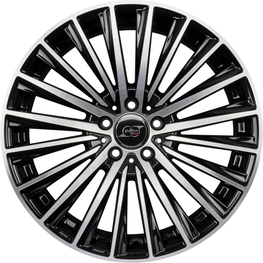 Infiny Vector Noir Brillant Face Polie - Bright Black Machined Alufelge 8x19 Zoll ET38 LK 5x112 ML66.6