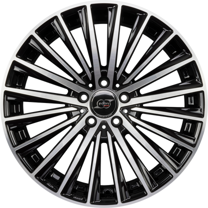 Infiny Vector Noir Brillant Face Polie - Bright Black Machined Alufelge 8x19 Zoll ET38 LK 5x112 ML66.6
