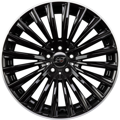 Infiny Vector Noir Brillant Bord Polie-Bright Black Lip Machined Alufelge 8x19 Zoll ET38 LK 5x112 ML66.6