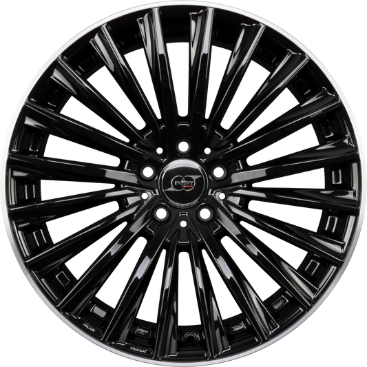 Infiny Vector Noir Brillant Bord Polie-Bright Black Lip Machined Alufelge 9x19 Zoll ET42 LK 5x112 ML66.6