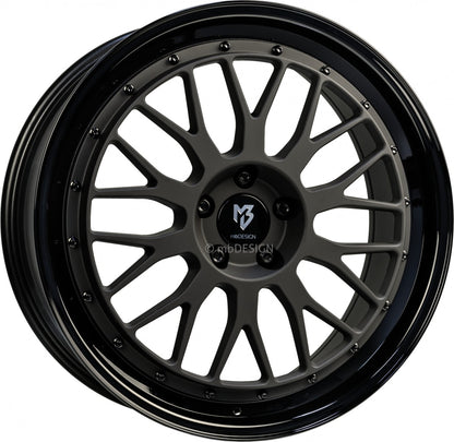 Mbdesign LV1 schwarz stumpfmatt/schwarz glänzend Alufelge 7x17 Zoll ET35 LK 4x100 ML67.1