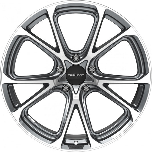 Proline Techart Formula VI grey polished Alufelge 10x22 Zoll ET56 LK 5x130 ML71.5 – Bild 2