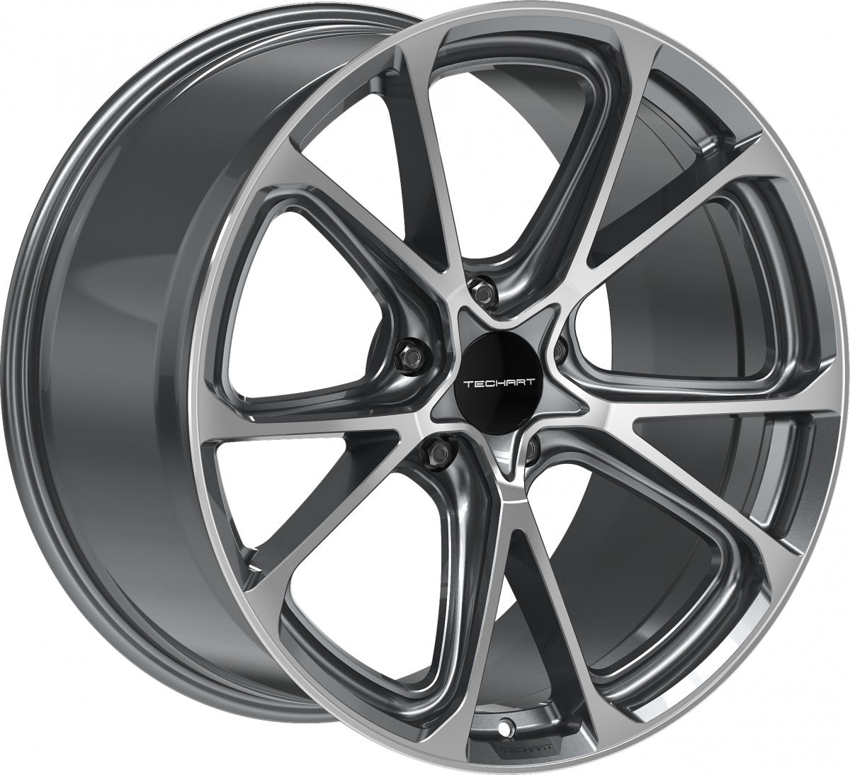 Proline Techart Formula VI grey polished Alufelge 10x22 Zoll ET56 LK 5x130 ML71.5 – Bild 3