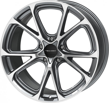 Proline Techart Formula VI grey polished Alufelge 10x22 Zoll ET56 LK 5x130 ML71.5 – Bild 7