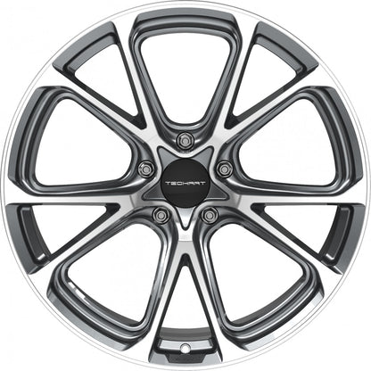 Proline Techart Formula VI grey polished Alufelge 9.5x21 Zoll ET60 LK 5x130 ML71.5 – Bild 2