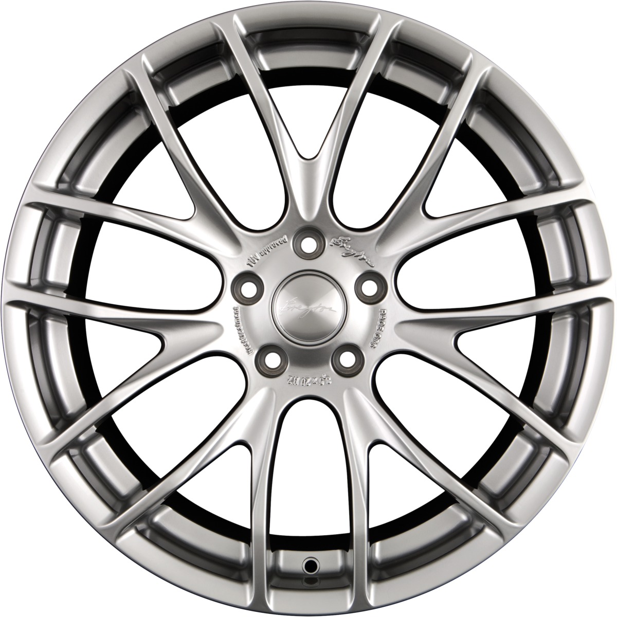 Breyton Race GTS Hyper Silver Alufelge 10x20 Zoll ET35 LK 5x120 ML72.6