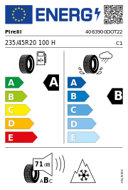Pirelli Scorpion All Season SF2 (Vol) Elect XL 3PMSF DOT22 235/45 R20 100H Ganzjahr DOT DOT22 – EU-Reifenlabel