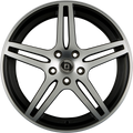 Diewe Chinque NERO MACHINED - Schwarz Matt Frontpoliert Alufelge 6.5x16 Zoll ET42 LK 5x114.3 ML67.1