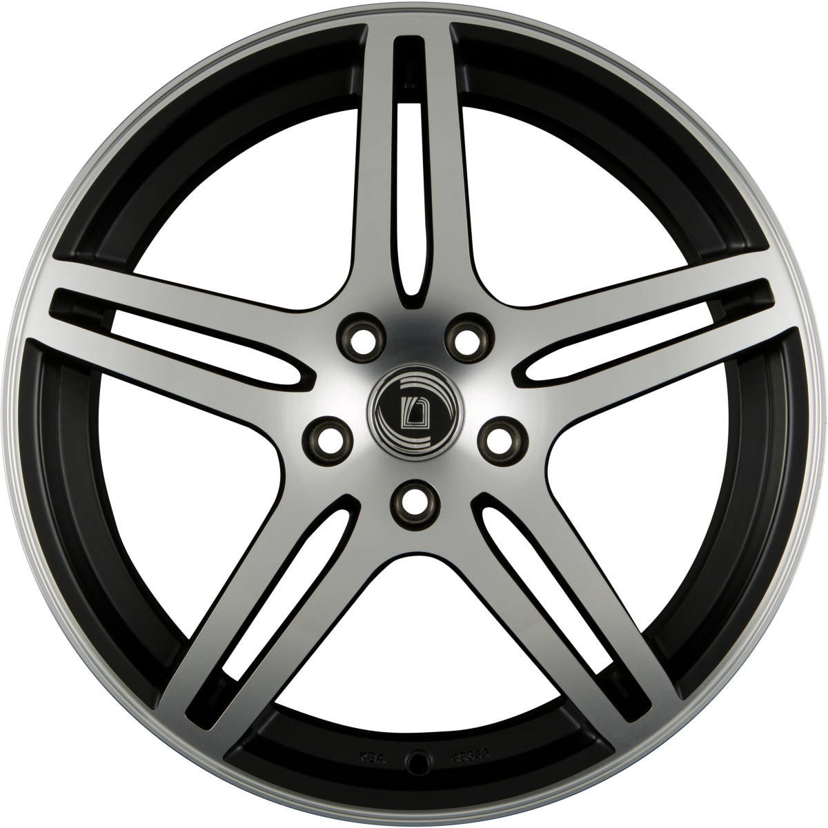 Diewe Chinque NERO MACHINED - Schwarz Matt Frontpoliert Alufelge 6.5x16 Zoll ET42 LK 5x114.3 ML67.1