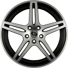 Diewe Chinque NERO MACHINED - Schwarz Matt Frontpoliert Alufelge 6.5x16 Zoll ET42 LK 5x114.3 ML67.1